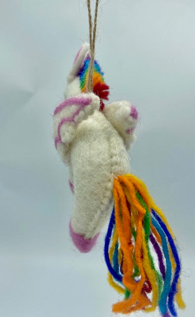 Rainbow Unicorn Ornament