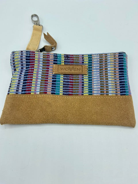 Cotton and Suede Coin Purse