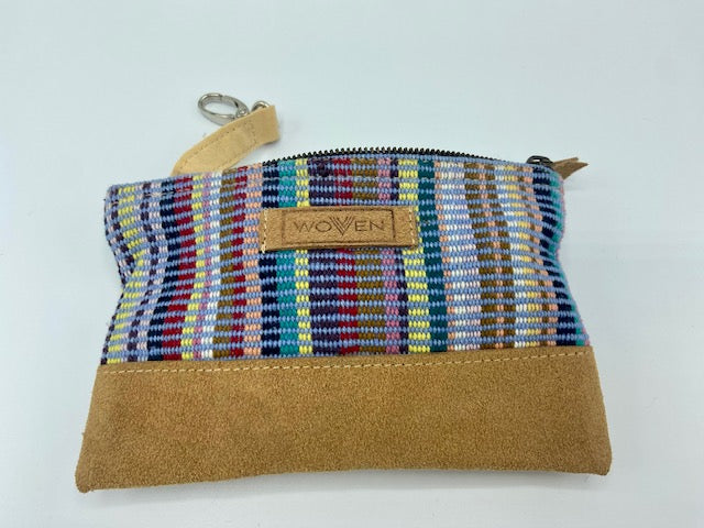 Cotton and Suede Coin Purse
