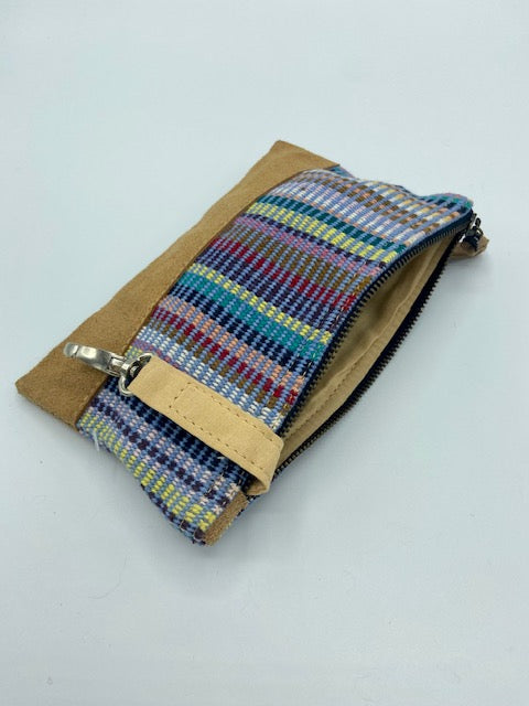 Cotton and Suede Coin Purse