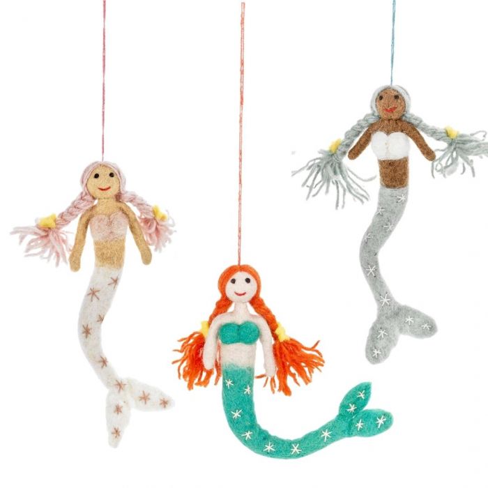 Pink Mermaid Ornament