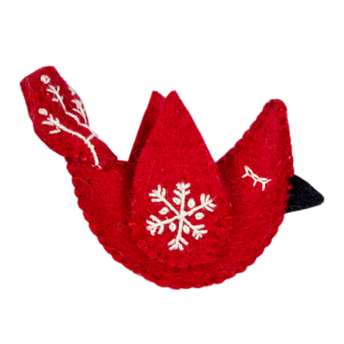 Snowflake Cardinal Ornament