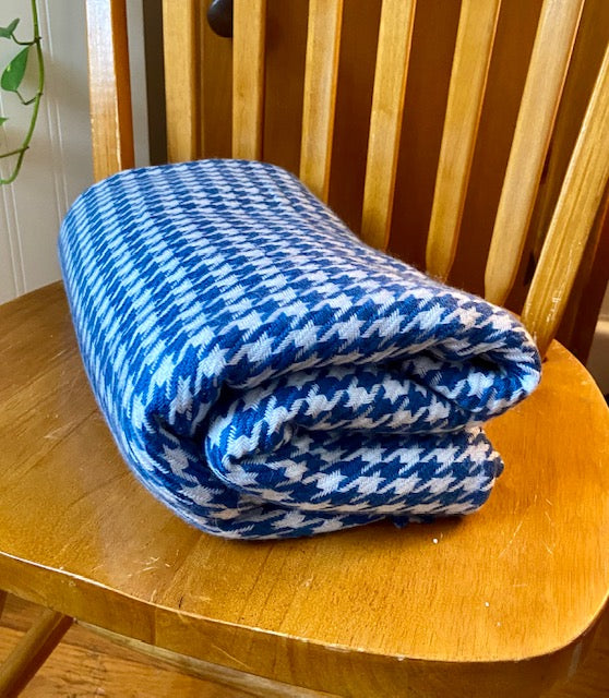 Blue Wool-Cashmere Blanket