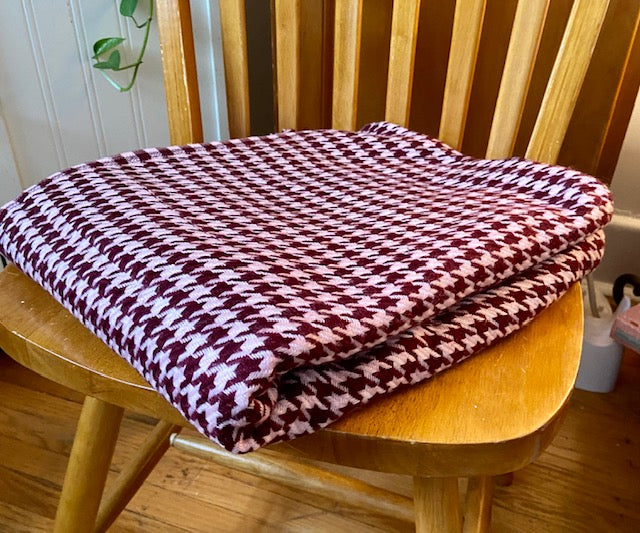 Burgundy-Rose Wool-Cashmere Blanket