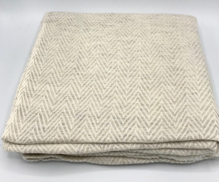 Ivory Wool-Cashmere Blanket