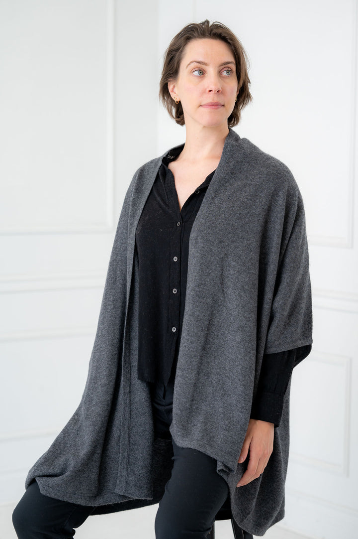 100% Cashmere Charcoal Kimono