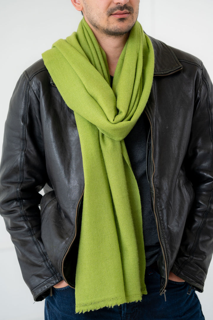 Pure Cashmere Light Green Scarf