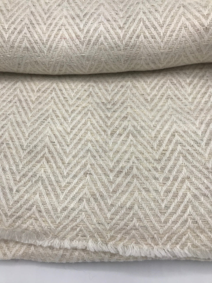 Ivory Wool-Cashmere Blanket