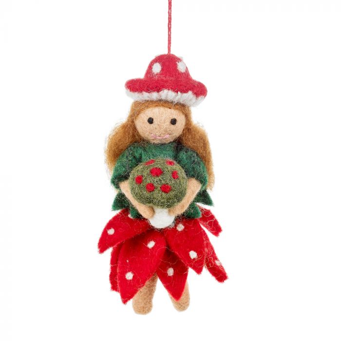 Mushroom Fairy Ornament