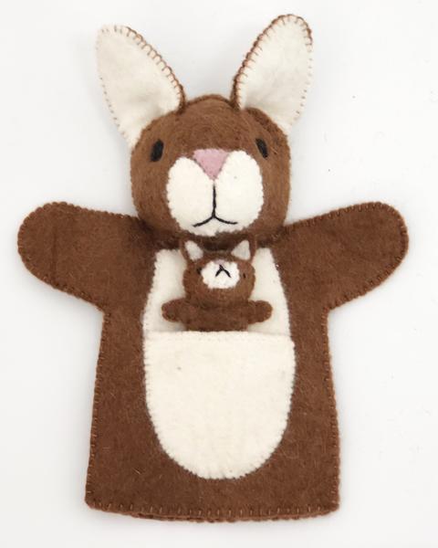 Kangaroo Wool Hand Puppet