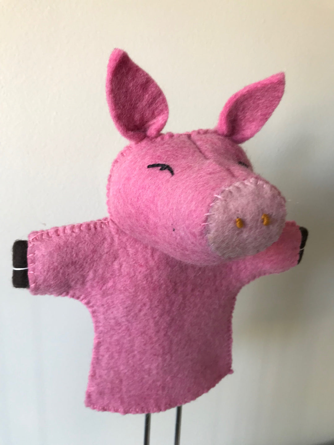 Pig Wool Hand Puppet