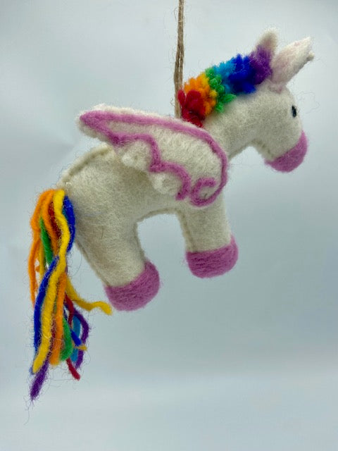 Rainbow Unicorn Ornament