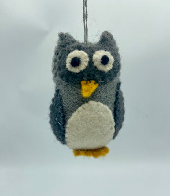 Grey Owl Ornament