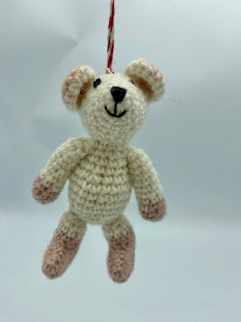 Crochet Teddy Bear Ornament