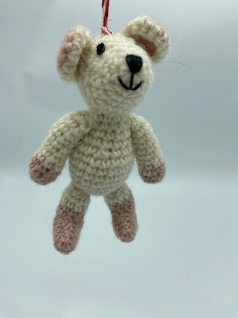 Crochet Teddy Bear Ornament