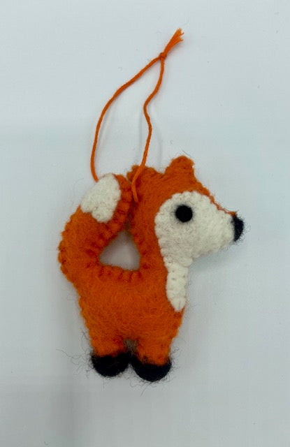 Small Orange Fox Ornament