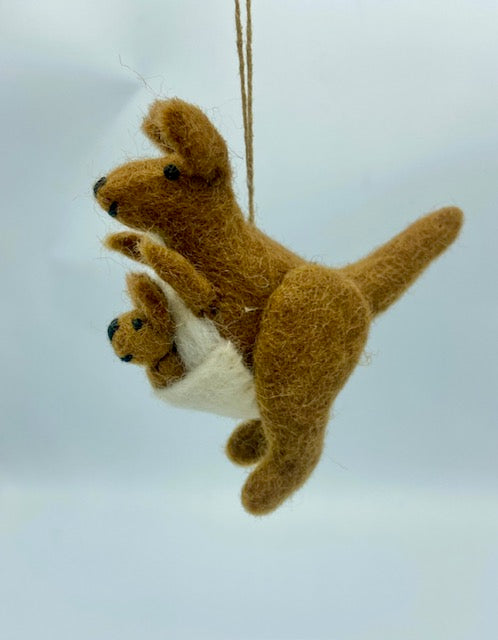 Kangaroo with Baby Ornament