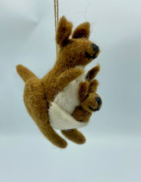 Kangaroo with Baby Ornament