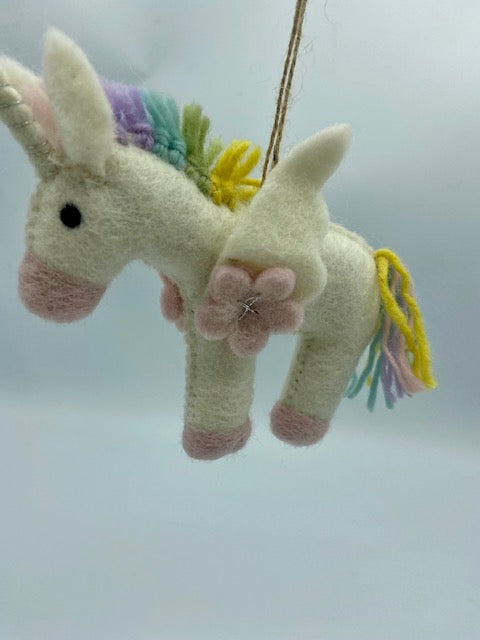 Pastel Unicorn Ornament