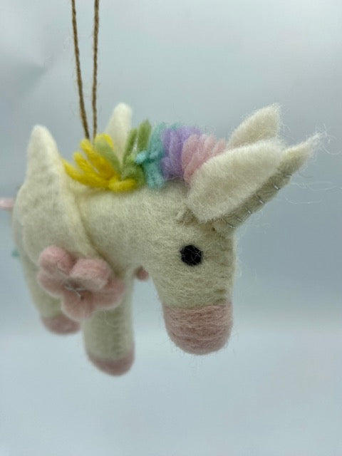 Pastel Unicorn Ornament