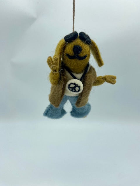 Felt Dude Dog Hanging Decoration