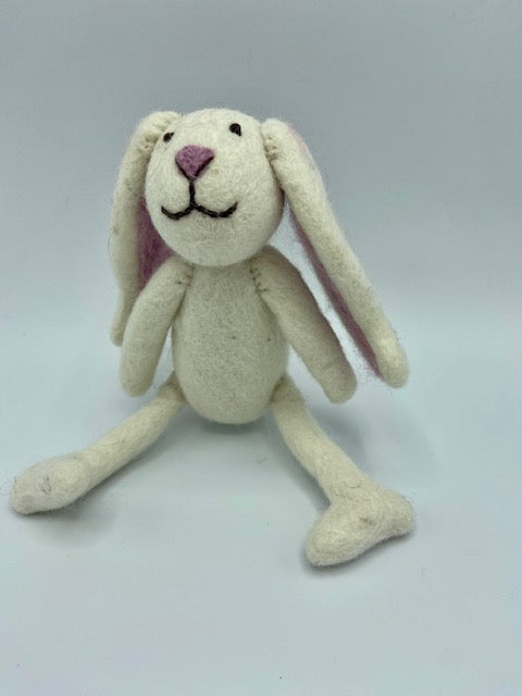 White Felt Bunny