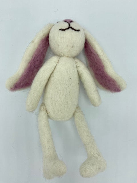 White Felt Bunny