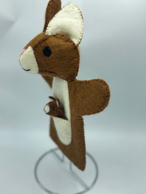 Kangaroo Wool Hand Puppet