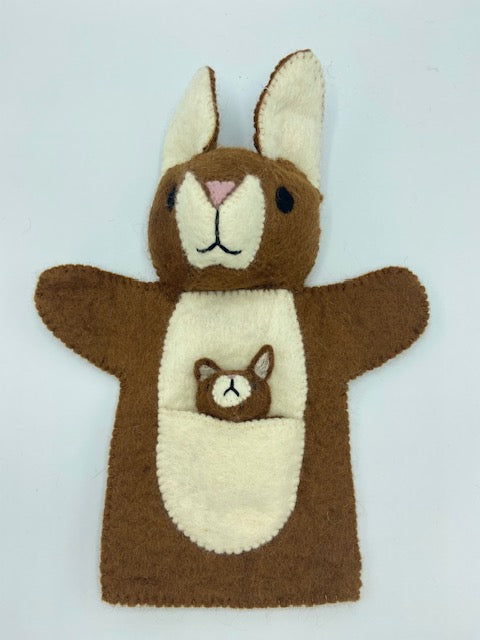 Kangaroo Wool Hand Puppet