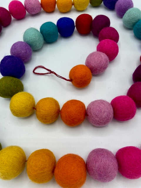 Rainbow Ball Garland