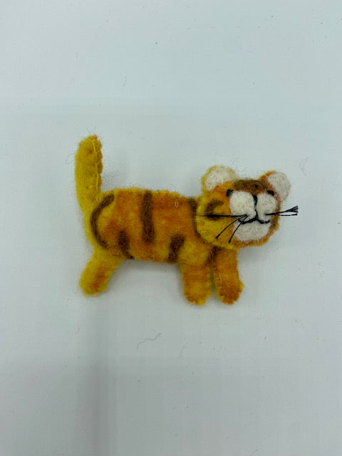 Hand Felted Brooches - Tiger