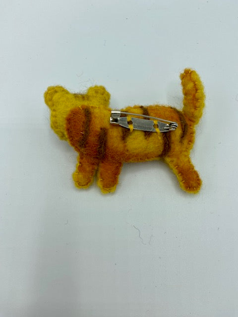 Hand Felted Brooches - Tiger