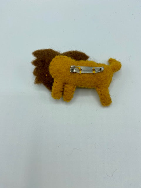 Hand Felted Brooches - Lion