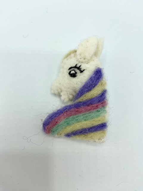 Hand Felted Brooches - Unicorn