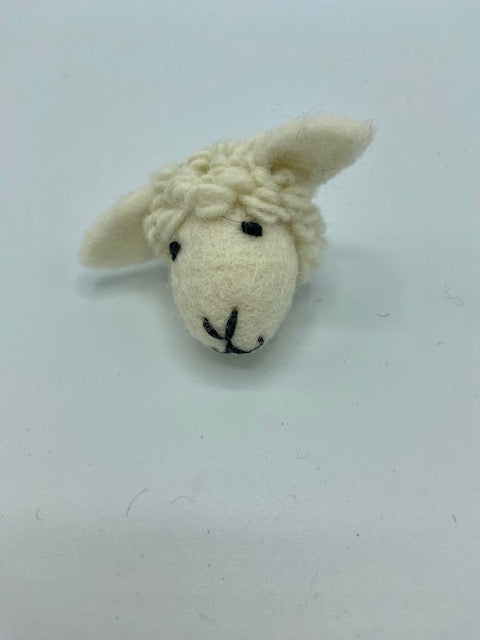 Hand Felted Brooches - Sheep Head