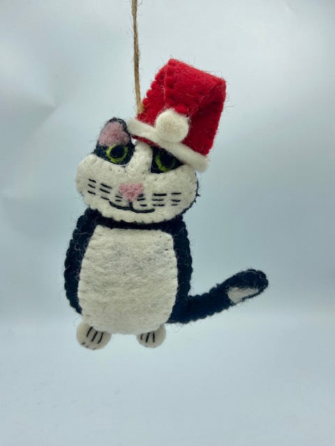 Black and White Cat Ornament