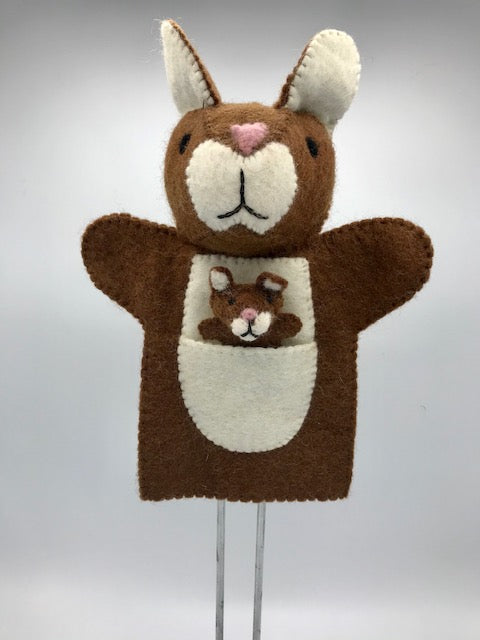 Kangaroo Wool Hand Puppet