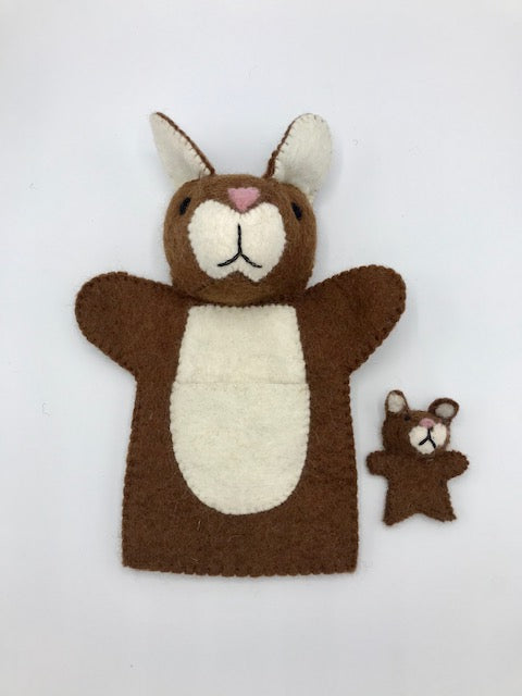 Kangaroo Wool Hand Puppet