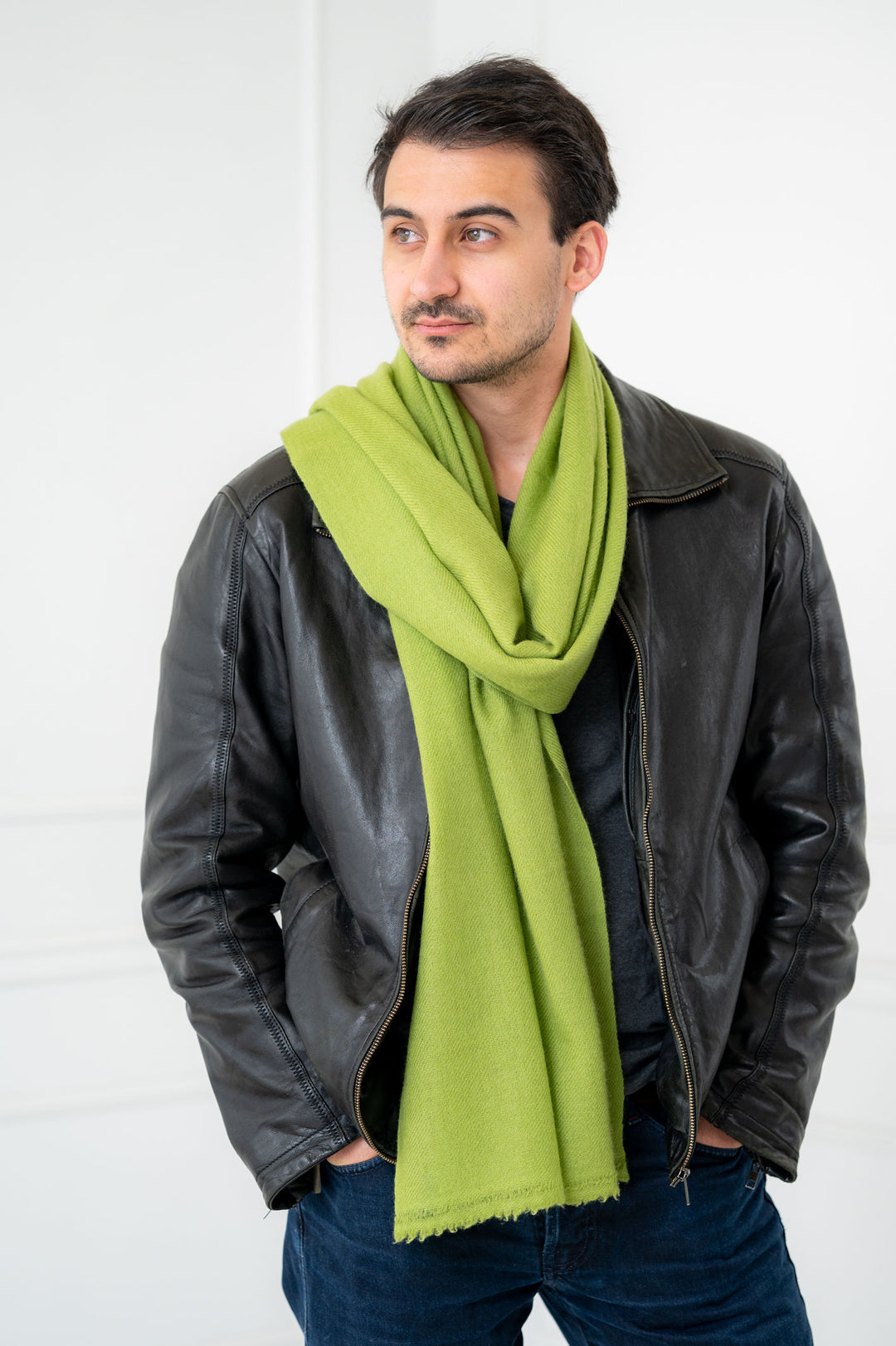 Pure Cashmere Light Green Scarf