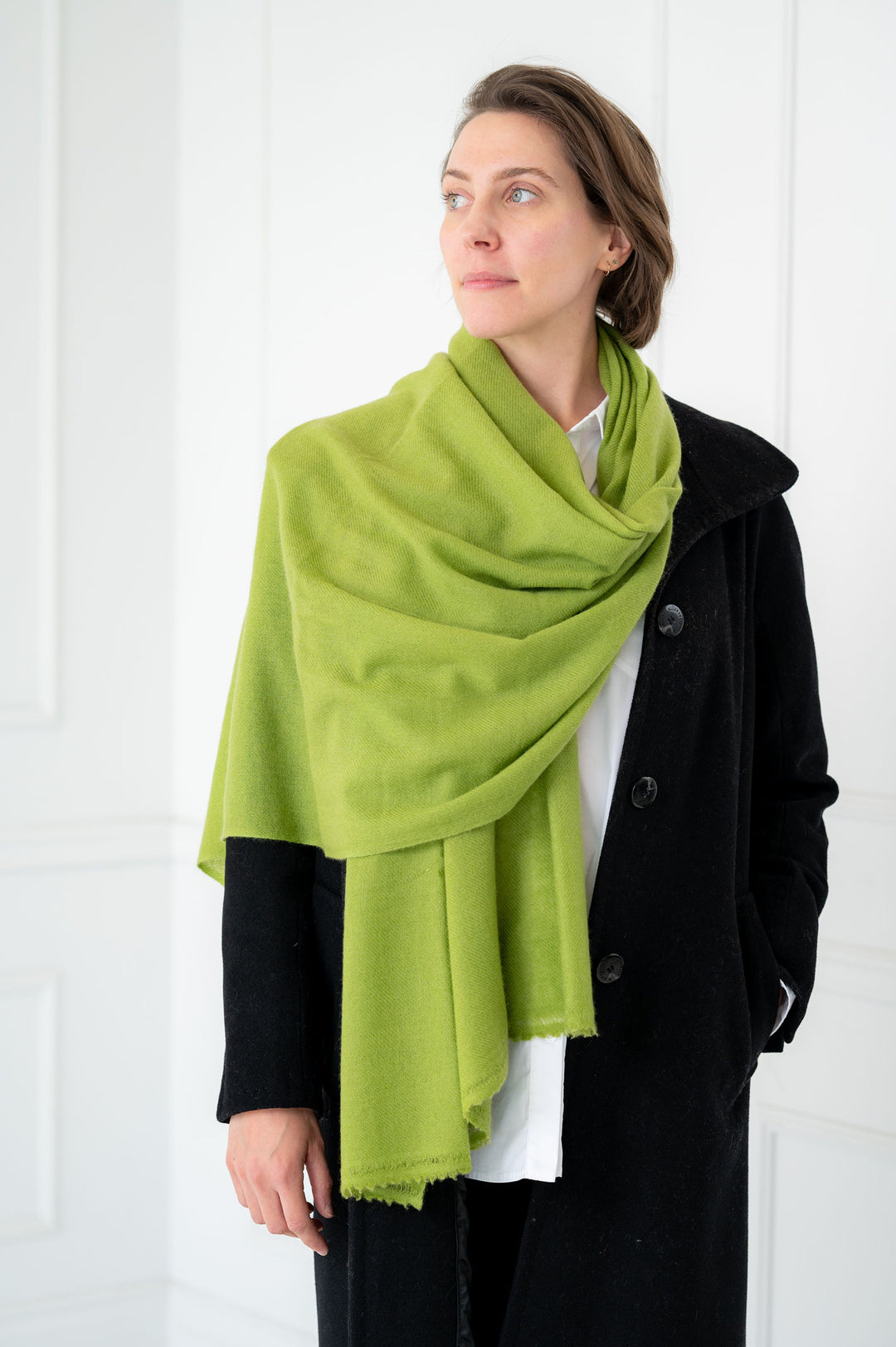 Pure Cashmere Light Green Scarf