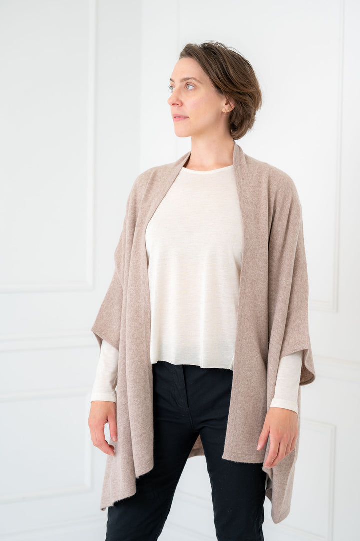 100% Cashmere Natural Sand Kimono