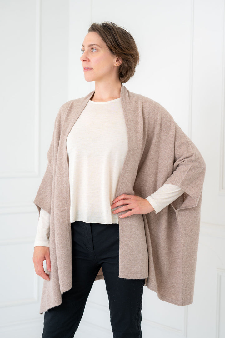 100% Cashmere Natural Sand Kimono