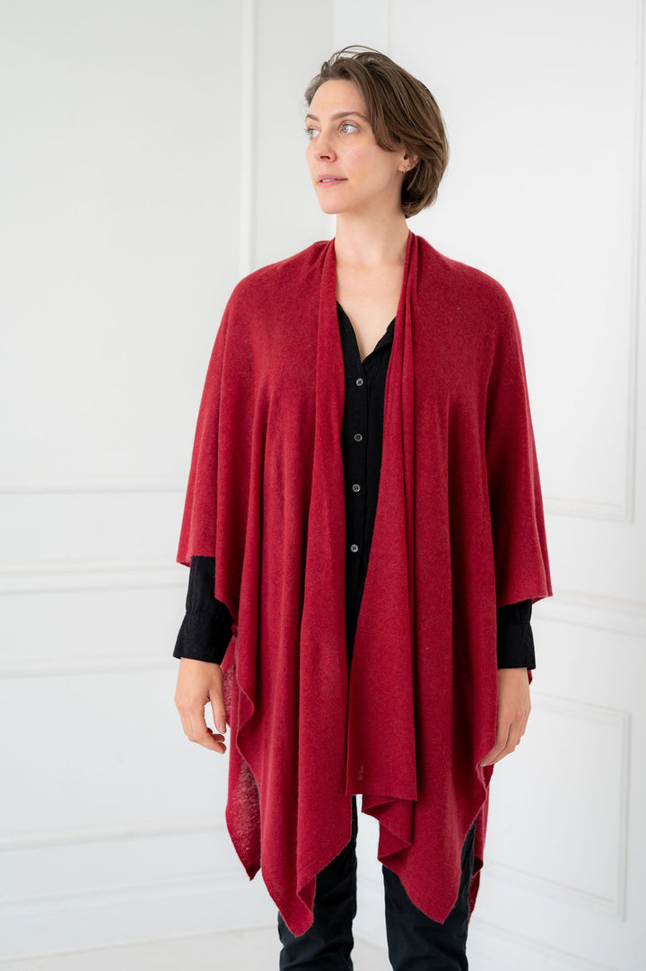 100% Cashmere Red Wrap