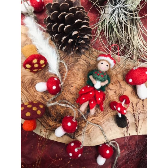 Mushroom Fairy Ornament