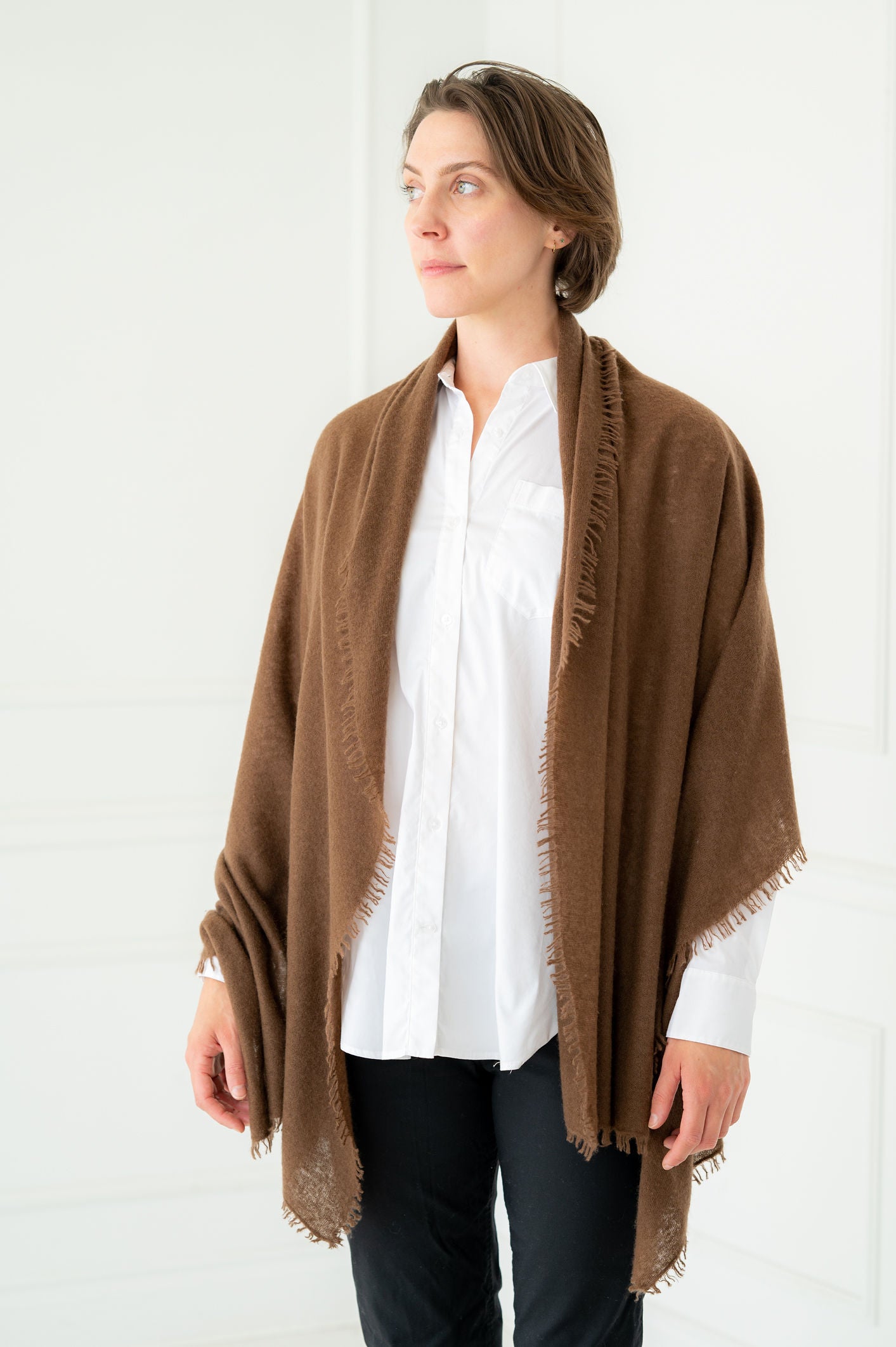 Thick and Plush Pure Cashmere Scarf Shawl