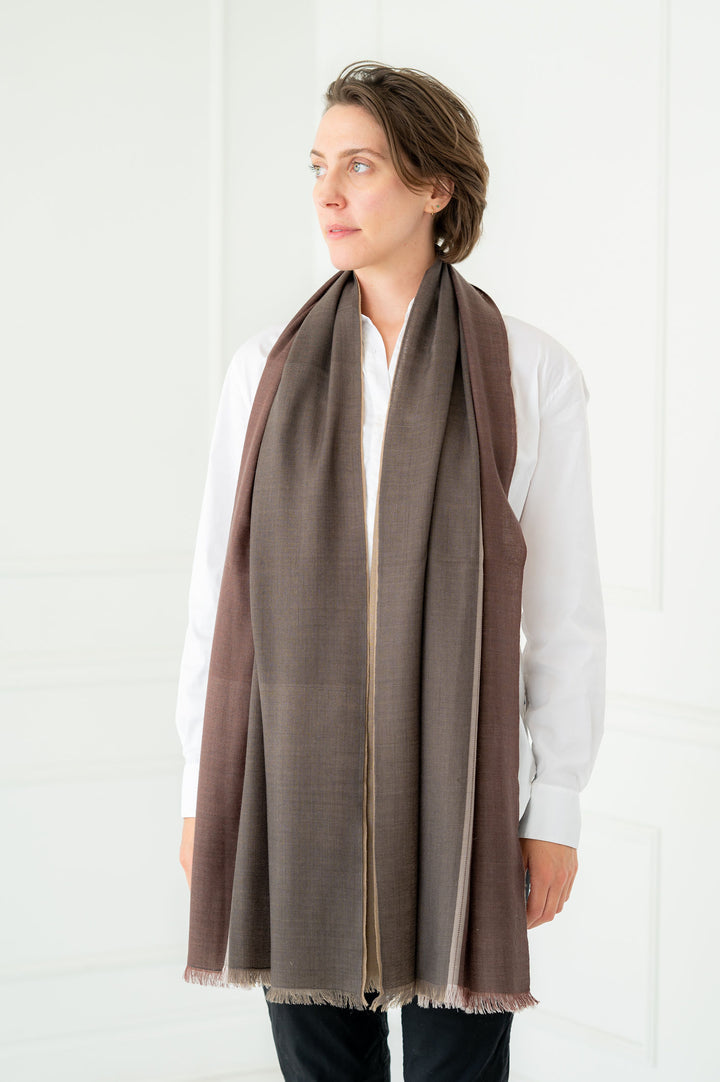 Pure Cashmere Square Design Scarf