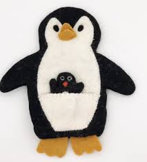 Penguin Wool Hand Puppet