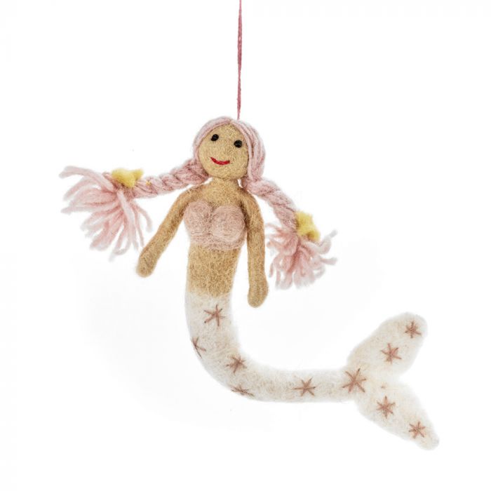 Pink Mermaid Ornament