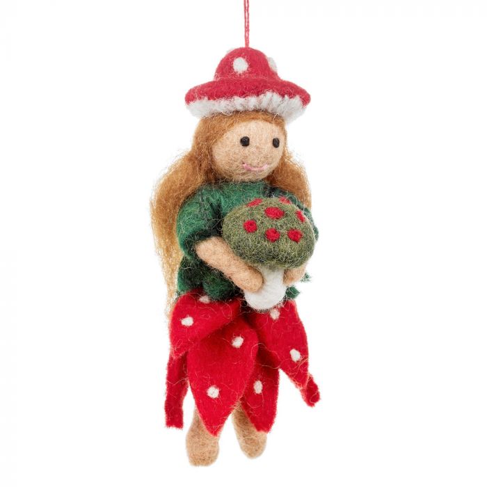 Mushroom Fairy Ornament