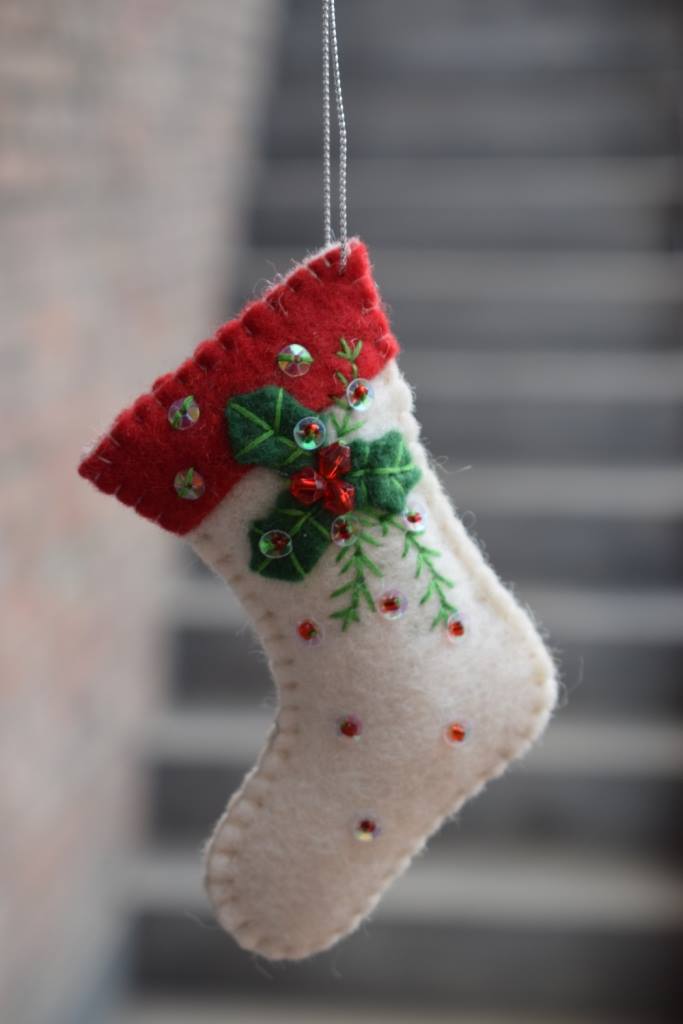 Embroidered Stocking Ornament